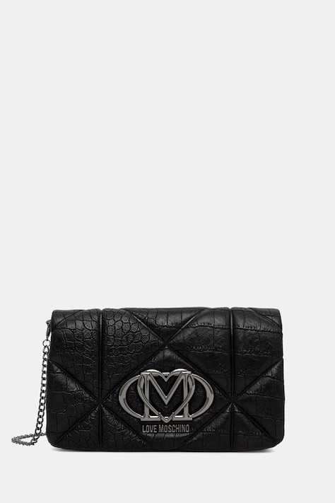 Love Moschino torebka crossbody damska z imitacji skóry czarna JC4043PP1PLF1000
