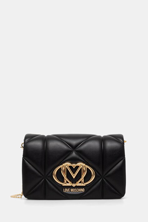 Love Moschino torebka crossbody damska z imitacji skóry czarna JC4043PP1PLC0000