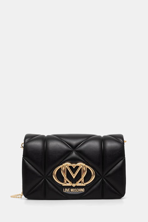 Love Moschino torebka crossbody damska z imitacji skóry czarna JC4043PP1PLC0000