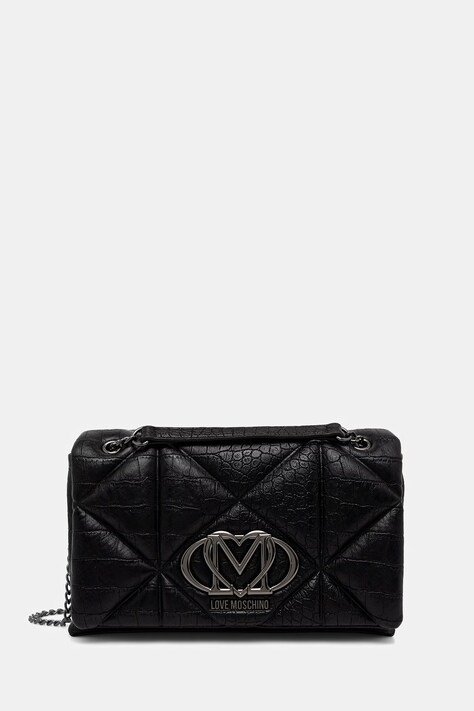 Love Moschino torebka crossbody damska z imitacji skóry czarna JC4041PP1PLF1000
