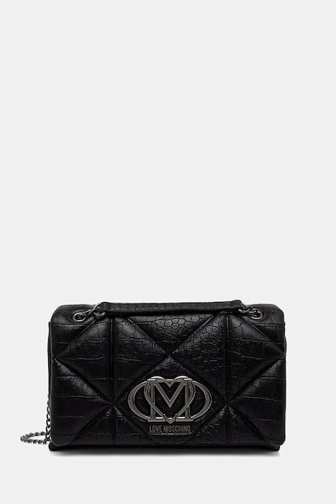 Love Moschino torebka crossbody damska z imitacji skóry czarna JC4041PP1PLF1000