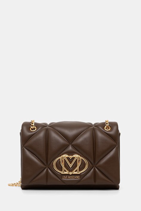 Love Moschino torebka crossbody damska z imitacji skóry brązowa JC4041PP1PLC0300