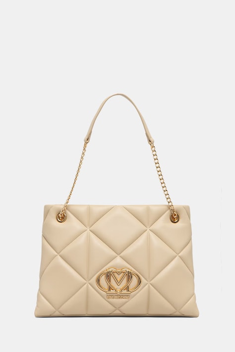 Love Moschino torebka tote damska z imitacji skóry beżowa JC4040PP1PLC0129
