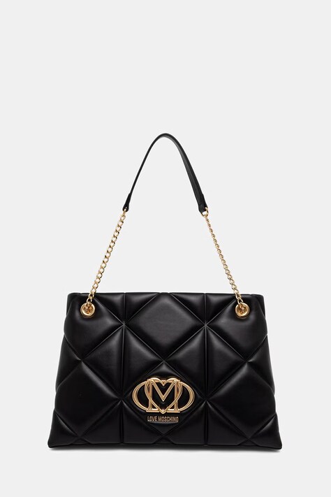 Love Moschino torebka tote damska z imitacji skóry czarna JC4040PP1PLC0000