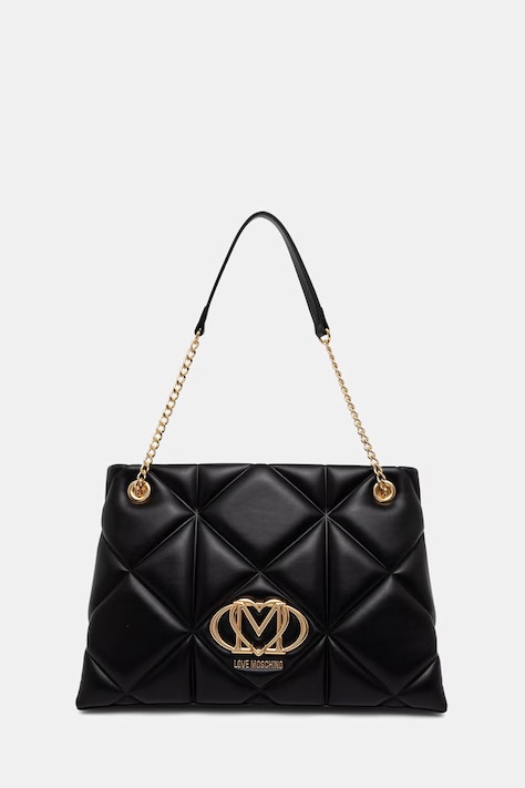 Love Moschino torebka tote damska z imitacji skóry czarna JC4040PP1PLC0000