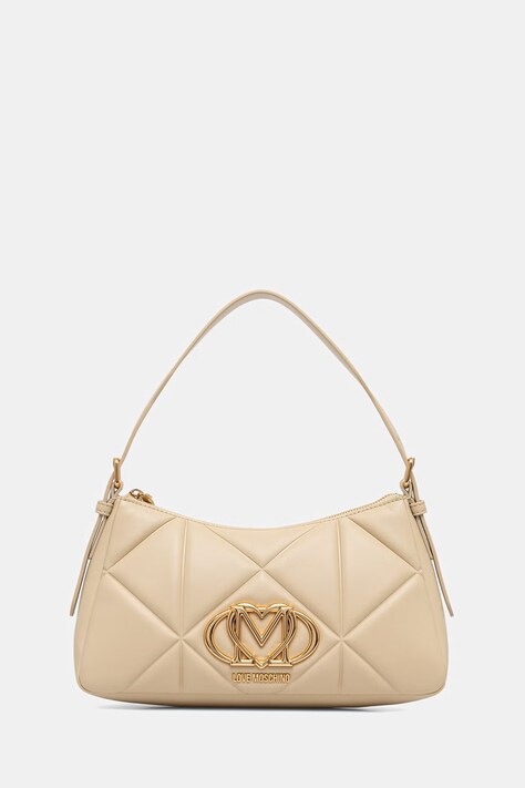 Love Moschino torebka bagietka damska z imitacji skóry beżowa JC4032PP1PLC0129