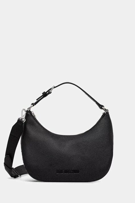 Love Moschino torebka hobo damska z imitacji skóry czarna JC4018PP1PLT000B