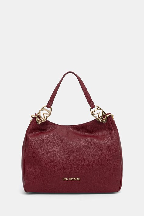 Love Moschino torebka shopper damska z imitacji skóry bordowa JC4014PP1PLB0552