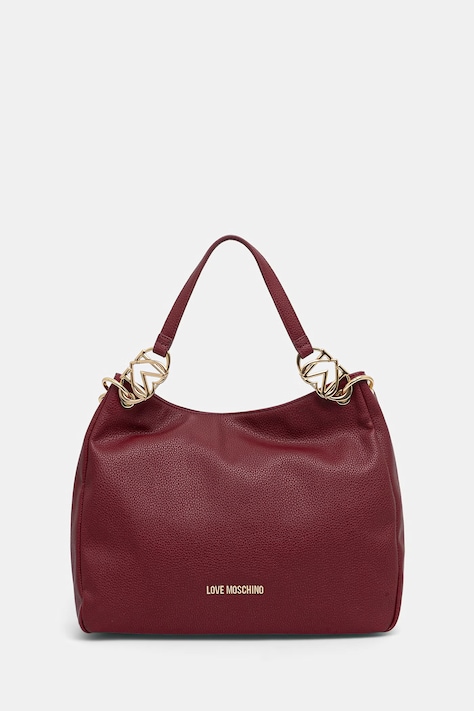 Love Moschino torebka shopper damska z imitacji skóry bordowa JC4014PP1PLB0552