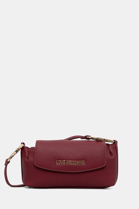 Love Moschino torebka crossbody damska z imitacji skóry bordowa JC4013PP1PLB0552