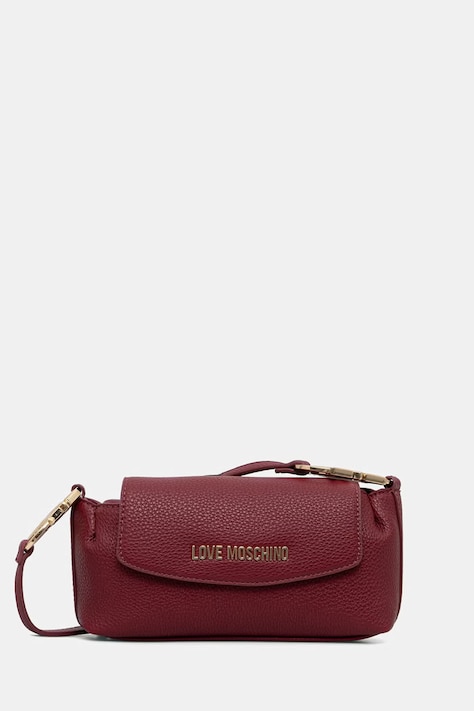 Love Moschino torebka crossbody damska z imitacji skóry bordowa JC4013PP1PLB0552