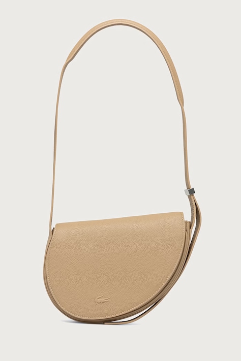 Lacoste Torebka crossbody damska skórzana beżowa NU5464FP