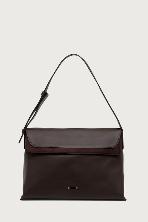 MM by Max Mara Torebka shopper damska z imitacji skóry MMLLAMINE brązowa 2626516018600
