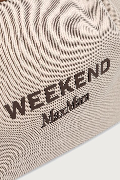 Weekend Max Mara Torebka shopper damska bawełniana WKAGETTO beżowa 2625516115600