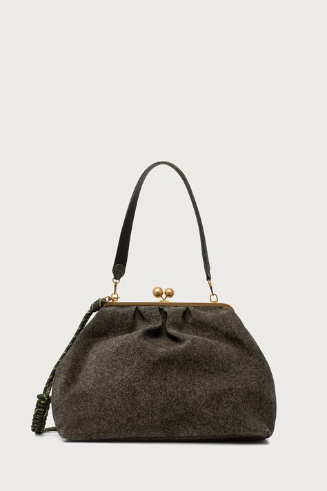 Weekend Max Mara Torebka crossbody damska zamszowa WKAUTILE zielona 2625516045600