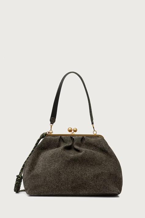 Weekend Max Mara Torebka crossbody damska zamszowa WKAUTILE zielona 2625516045600