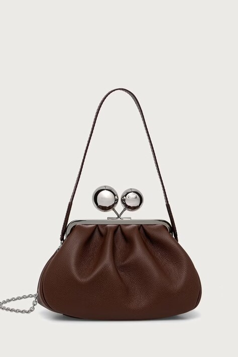 Weekend Max Mara Torebka crossbody damska skórzana WKACARO brązowa 2625516035600