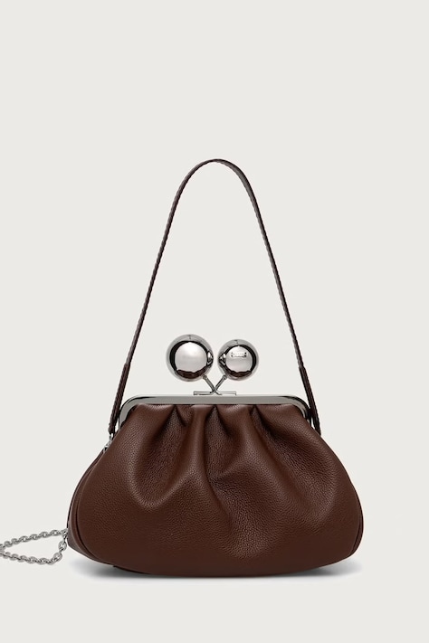Weekend Max Mara Torebka crossbody damska skórzana WKACARO brązowa 2625516035600