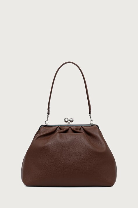Weekend Max Mara Torebka shopper damska skórzana WKABAMBOLA brązowa 2625516025600