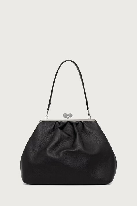 Weekend Max Mara Torebka shopper damska skórzana WKABAMBOLA czarna 2625516025600