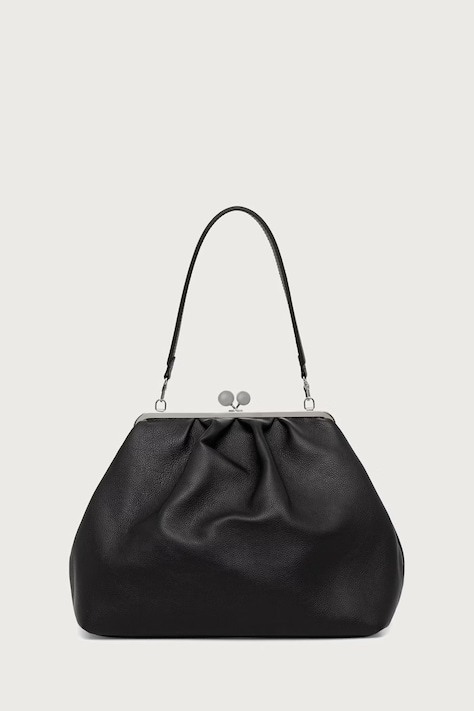 Weekend Max Mara Torebka shopper damska skórzana WKABAMBOLA czarna 2625516025600
