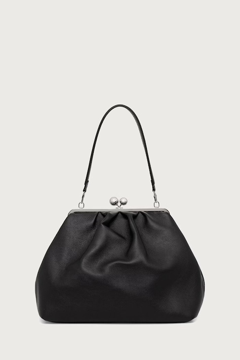 Weekend Max Mara Torebka shopper damska skórzana WKABAMBOLA czarna 2625516025600