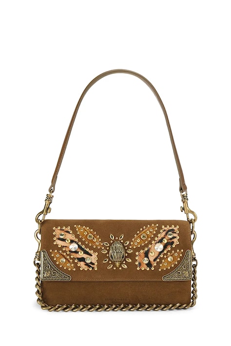 Kurt Geiger London torebka damska zamszowa SLOANE brązowa 5839236219