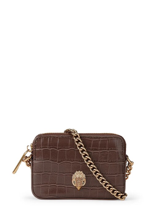 Kurt Geiger London torebka crossbody damska skórzana KENSINGTON brązowa 3530130409