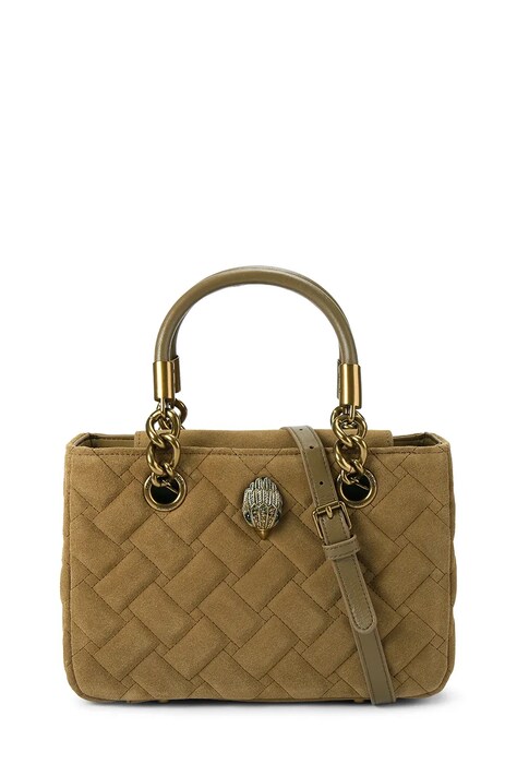 Kurt Geiger London torebka crossbody damska zamszowa KENSINGTON brązowa 4376833209