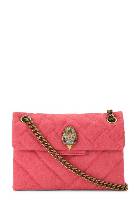 Kurt Geiger London torebka crossbody damska zamszowa KENSINGTON różowa 5017357219