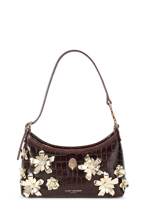 Kurt Geiger London torebka hobo damska skórzana brązowa 5832130419