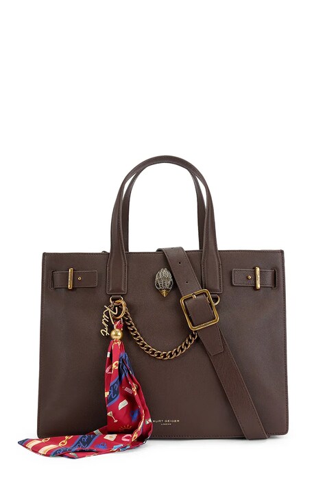 Kurt Geiger London torebka tote damska skórzana SLOANE brązowa 5838930109