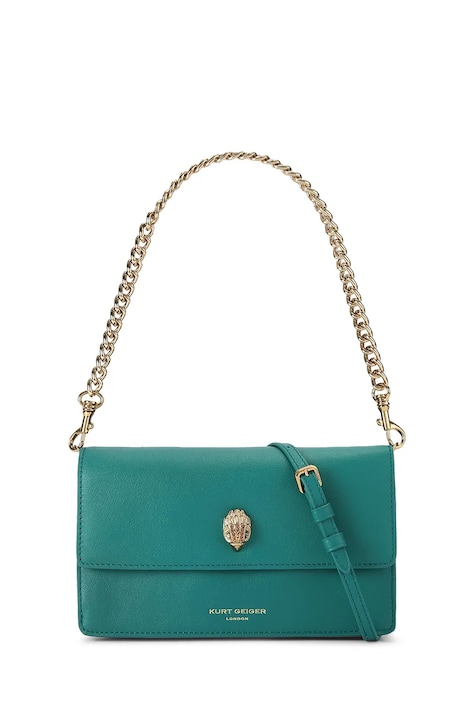 Kurt Geiger London torebka crossbody damska skórzana SLOANE turkusowa 5832797109