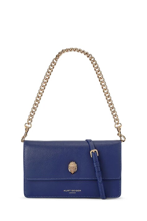 Kurt Geiger London torebka crossbody damska skórzana SLOANE niebieska 5832781109