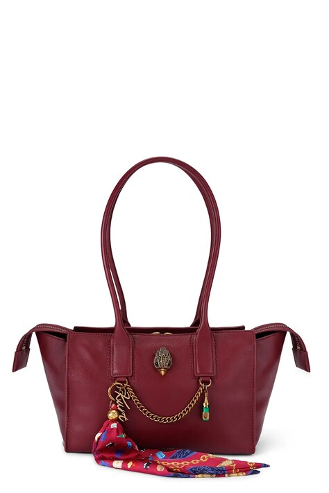 Kurt Geiger London torebka shopper damska skórzana SLOANE bordowa 5839056109