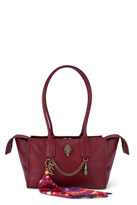 Kurt Geiger London torebka shopper damska skórzana SLOANE bordowa 5839056109