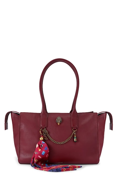 Kurt Geiger London torebka shopper damska skórzana SLOANE bordowa 5838856109