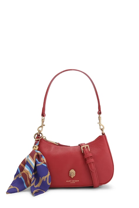 Kurt Geiger London torebka crossbody damska skórzana SLOANE HOBO czerwona 5849759109