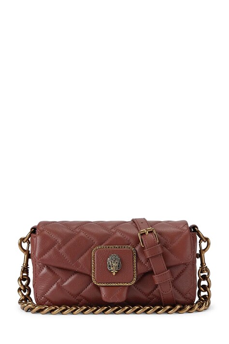 Kurt Geiger London torebka crossbody damska skórzana PIMLICO bordowa 5626754109