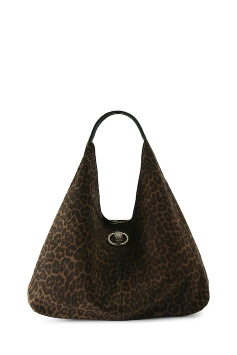 Kurt Geiger London torebka shopper damska zamszowa CHELSEA LG SLOUCH HOBO brązowa 5049739289
