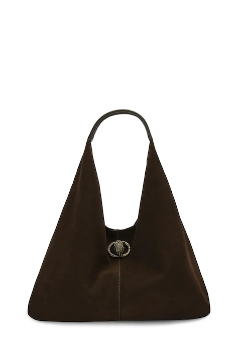 Kurt Geiger London torebka shopper damska zamszowa CHELSEA LG SLOUCH HOBO brązowa 5049731209