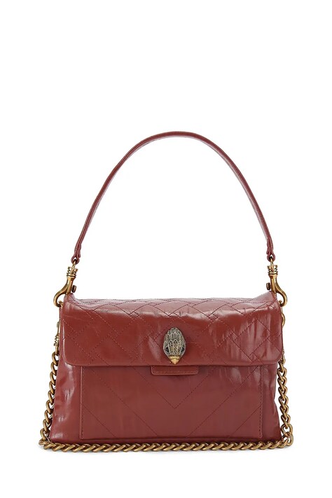 Kurt Geiger London torebka crossbody damska skórzana CELIA bordowa 5851754019
