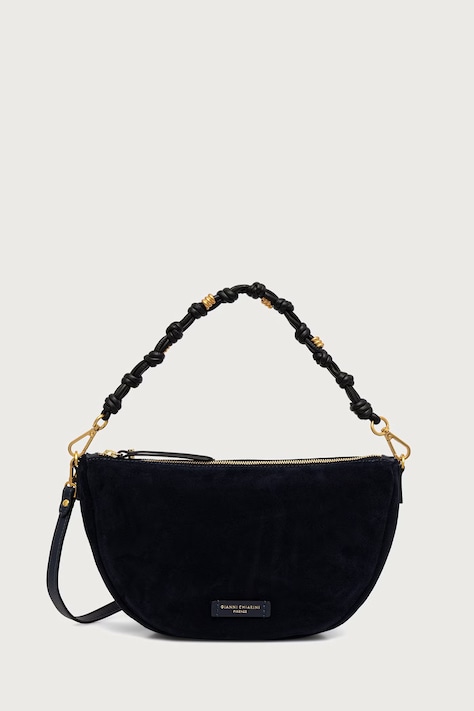 Gianni Chiarini Torebka crossbody damska zamszowa CLEO granatowa BS 12690 CM-PL