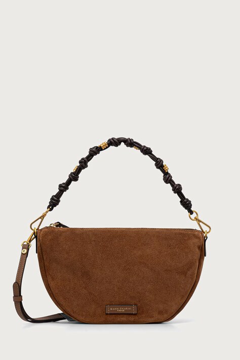 Gianni Chiarini geantă crossbody pentru femei din piele întoarsă CLEO maro BS 12690 CM-PL