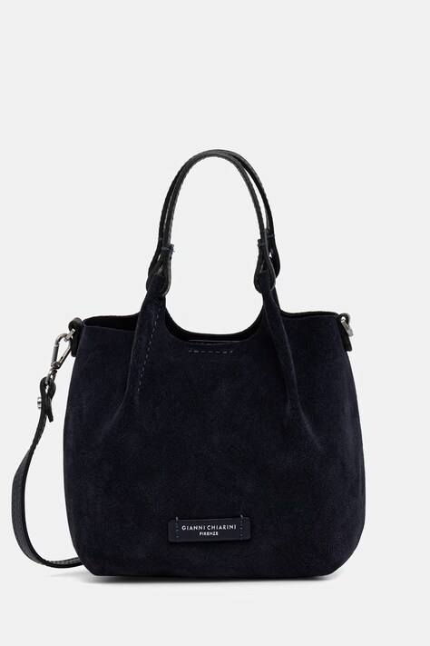 Gianni Chiarini torebka crossbody damska zamszowa DUA granatowa BS 9798 CM-PL