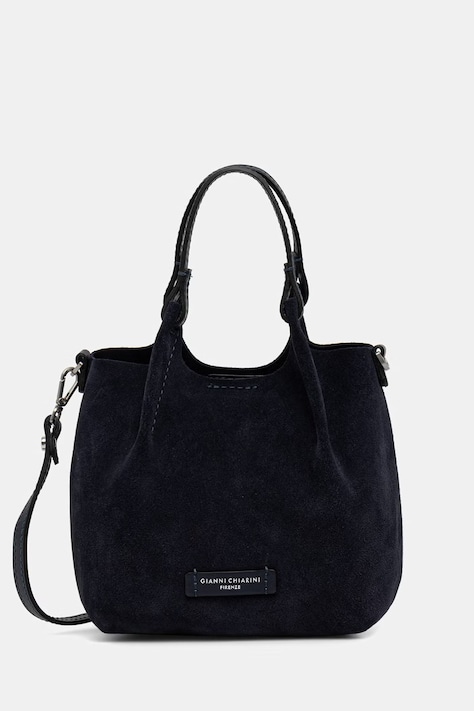 Gianni Chiarini torebka crossbody damska zamszowa DUA granatowa BS 9798 CM-PL