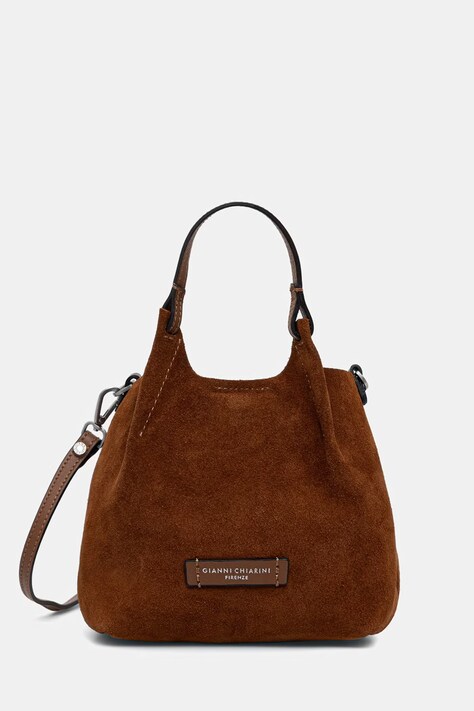 Gianni Chiarini torebka crossbody damska zamszowa DUA brązowa BS 9798 CM-PL