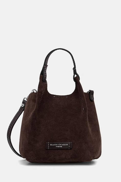 Gianni Chiarini torebka crossbody damska zamszowa DUA brązowa BS 9798 CM-PL