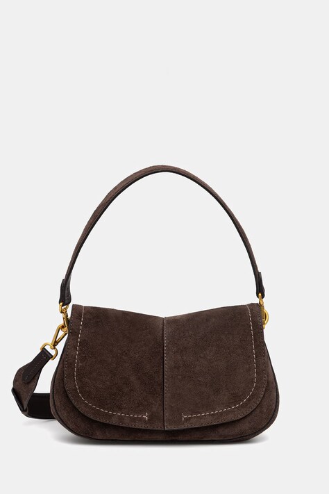 Gianni Chiarini torebka crossbody damska zamszowa HELENA ROUND brązowa BS 12618 CM-PL
