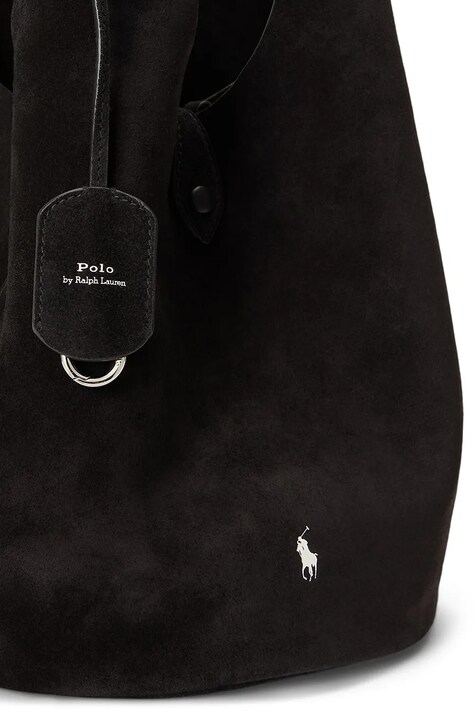 Polo Ralph Lauren Сумка-шопер жіноча замшева чорна 428P23824